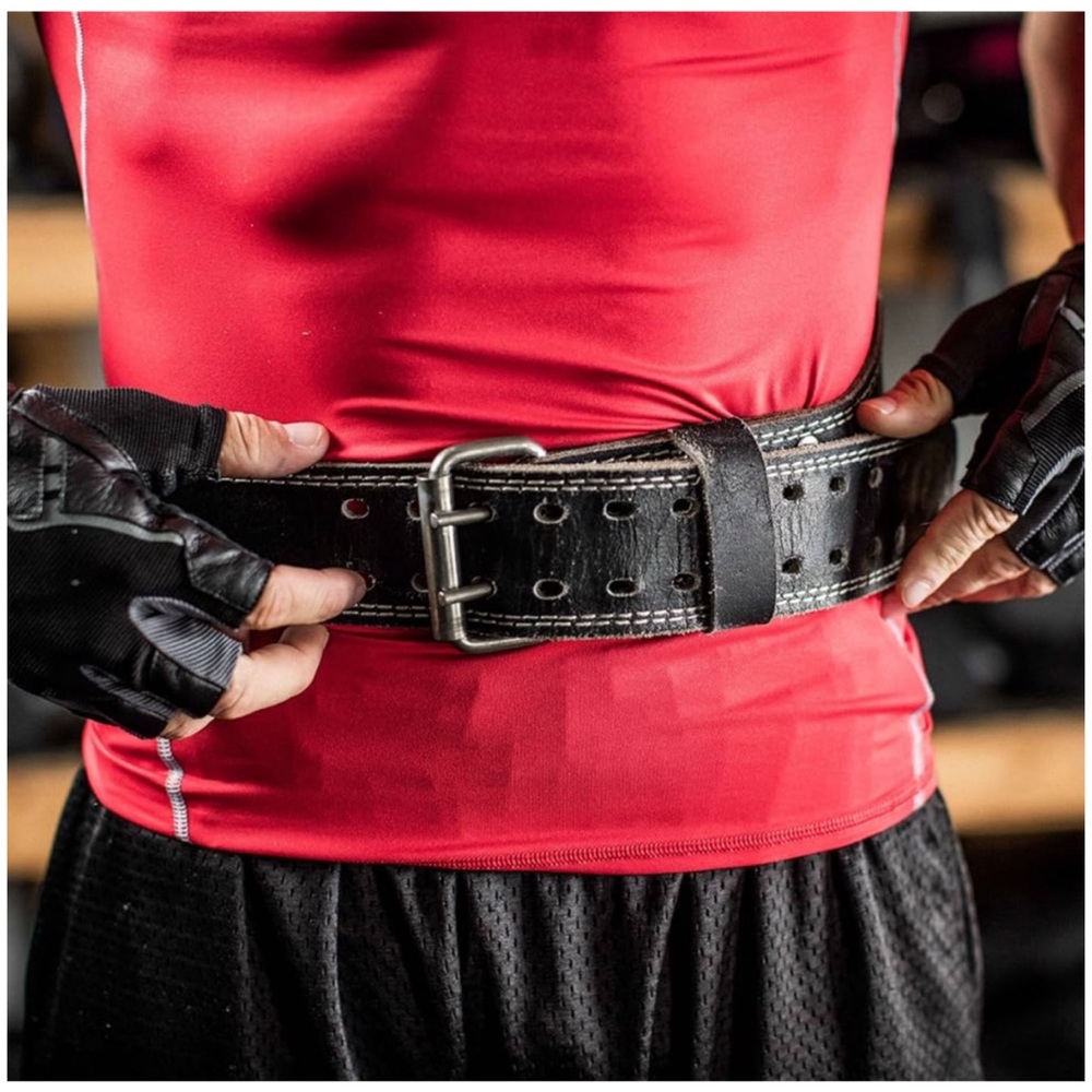 Harbinger Leather Padded Weightlifting Training Gym Belt